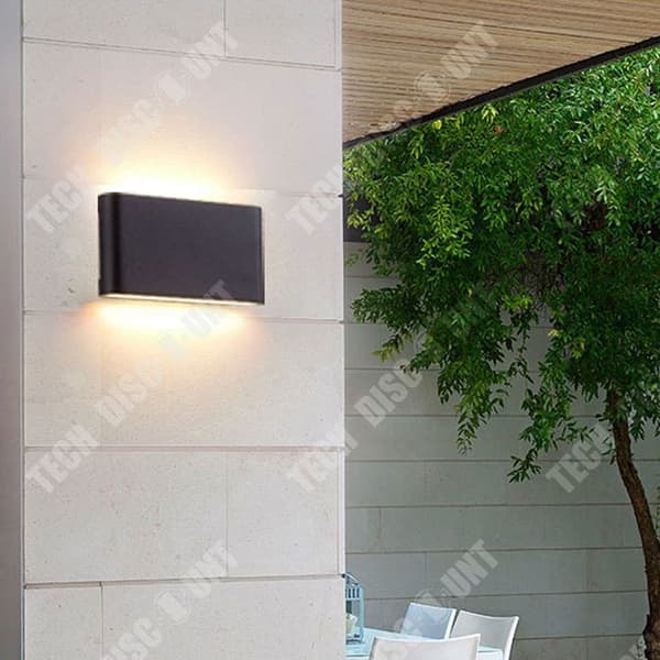 TD® Vattentät utomhus LED-vägglampa för uteplats Ultra-tunn gång sovrum dubbelhuvud vägglampa uteplatsbelysningsarmatur
