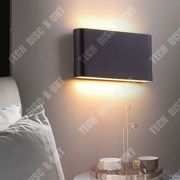 TD® Vattentät utomhus LED-vägglampa för uteplats Ultra-tunn gång sovrum dubbelhuvud vägglampa uteplatsbelysningsarmatur