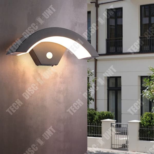TD® LED-vägglampa månformad vägglampa utomhus LED-vägglampa trädgårdslampa utomhus vattentät vägglampa