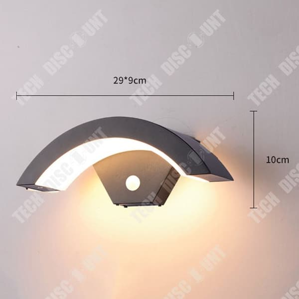 TD® LED-vägglampa månformad vägglampa utomhus LED-vägglampa trädgårdslampa utomhus vattentät vägglampa