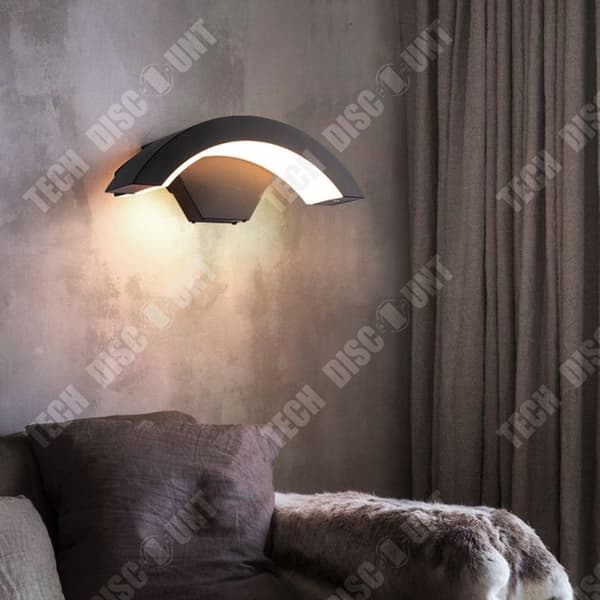 TD® LED-vägglampa månformad vägglampa utomhus LED-vägglampa trädgårdslampa utomhus vattentät vägglampa