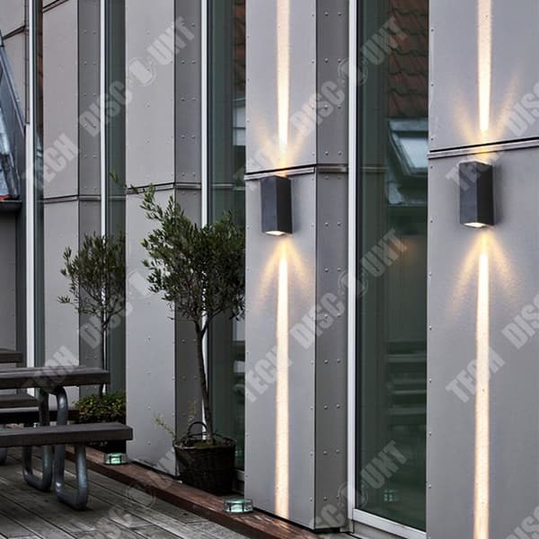 TD® Beam Vägglampa Utomhus Vattentät Borstad Färgglad Ljus upp och ner LED Vägglampa