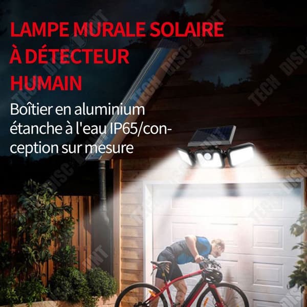 TD Solar Light Outdoor med rörelsesensor 3 justerbara huvuden 148 LED Outdoor Solar Light IP65 Vattentät för trädgård