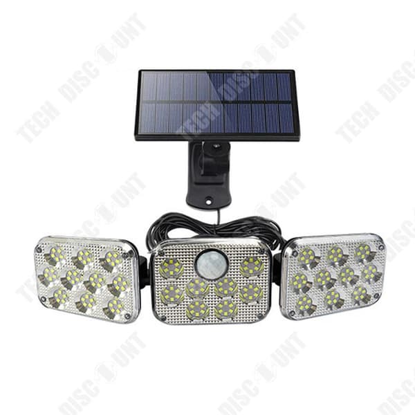 TD Solar Light Outdoor med rörelsesensor 3 justerbara huvuden 148 LED Outdoor Solar Light IP65 Vattentät för trädgård