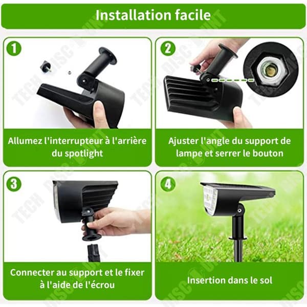 TD 2 st Vattentät Trädgårdslampa 32LED Trädgårdslampor för utomhus IP65 Solar Lights 4W Outdoor Solar Lights Garden