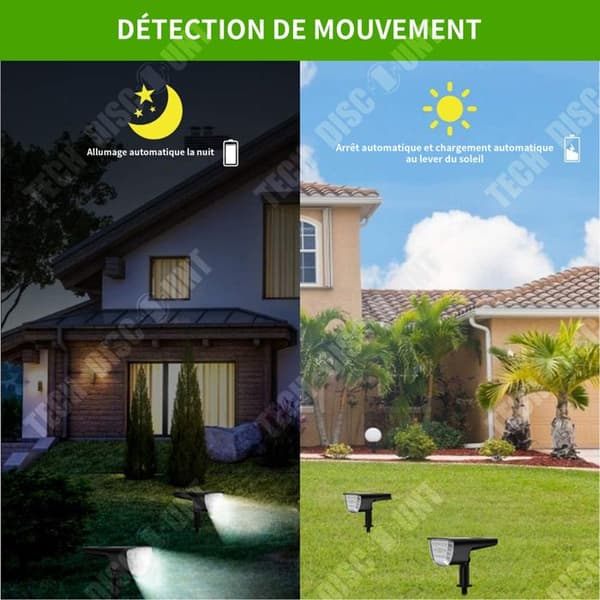 TD 2 st Vattentät Trädgårdslampa 32LED Trädgårdslampor för utomhus IP65 Solar Lights 4W Outdoor Solar Lights Garden