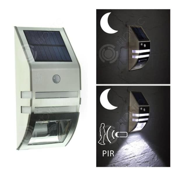 INN® Solar Vägglampa i rostfritt stål Människokroppssensor LED Korridor Light High Lumino Solar Garden Light