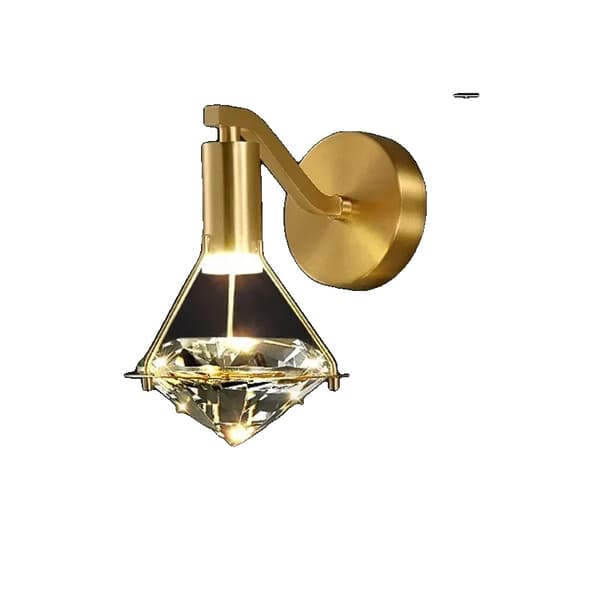 Diamant Crystal Vägglampa, Elegant Design, Energisnål LED,Vägglampa-A, 3 färger utbytbara