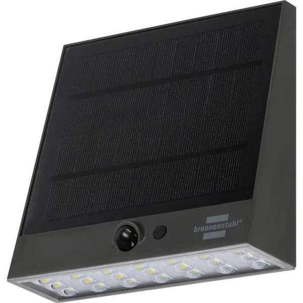 Brennenstuhl SOL 1000 Plana 1173740002 Solar vägglampa 3,9 W neutral vit grå Grå