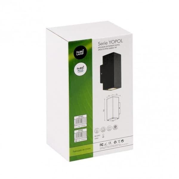 Vägglampa utomhus - FAB - YOPOL - Svart - IP54