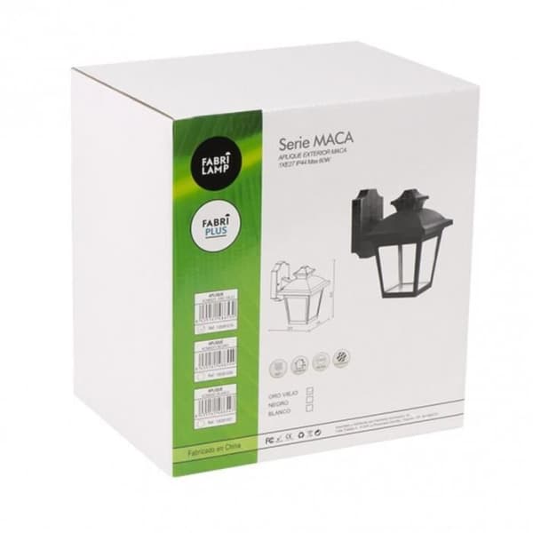 Vägglampa utomhus - FAB - MACA - Svart - Klassisk stil - IP44