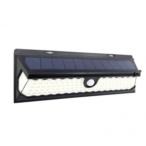 Solarmurarmatur med rörelsedetektor - FABRILAMP - KIRA - Svart - 1100 lumen - 6500k