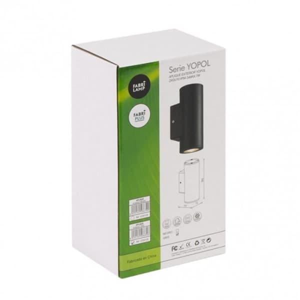 Vägglampa utomhus - FAB - YOPOL - Svart - Modern - IP54