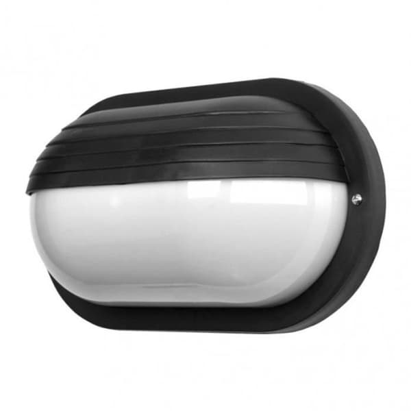 Oval ytterväggslampa i svart polykarbonat FAB 148262209 - E27-sockel - IP44