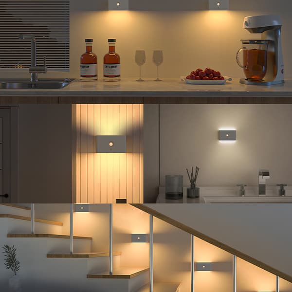 INF Liiketunnistin LED-seinävalaisin - Ladattava yövalo