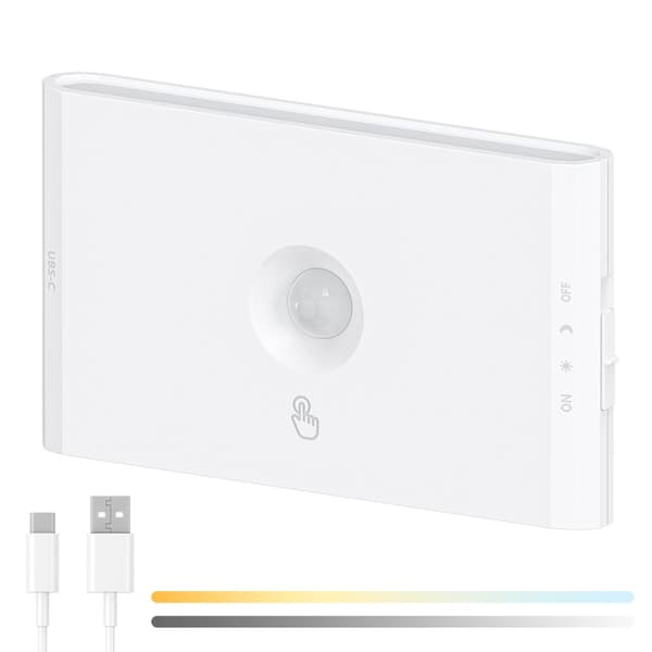 INF Liiketunnistin LED-seinävalaisin - Ladattava yövalo
