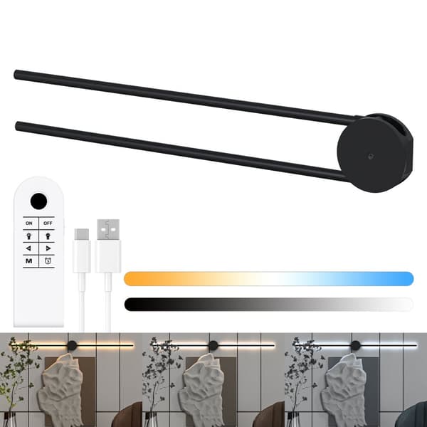 INF Rörelsesensor LED Vägglampa - Svart, 106cm, Modern Design