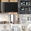 Miniatyrbilde 4 av 4: INF LED-vegglampe med bevegelsessensor - Hvit, 106 cm, oppladbar