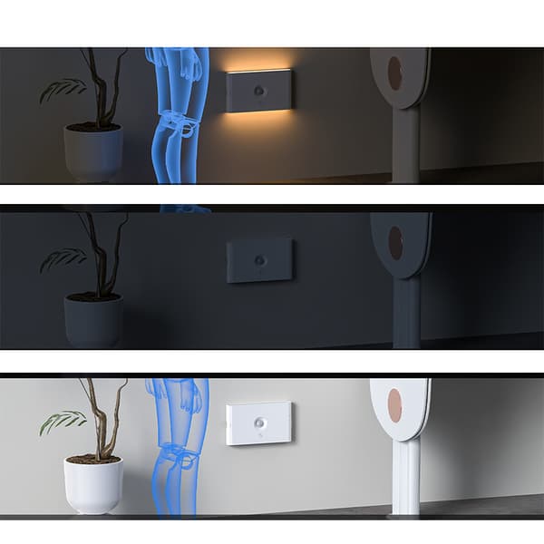 INF Genopladelig LED-bevægelsessensorvæglampe - Magnetisk natlampe