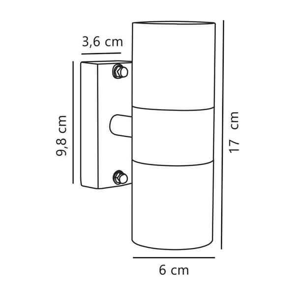 Vägglampa Nordlux utomhusbelysning TIN Maxi Vägglampa Entrébelysning Aluminium H.10.5 - IP54