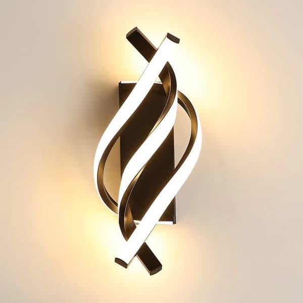 Modern spiral LED-vägglampa, inomhusbelysning och dekorationslampa i aluminium, lämplig för sovrum, korridorer och trappor
