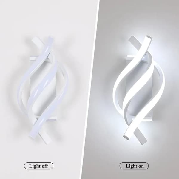 Modern spiral LED-vägglampa, inomhusbelysning och dekorationslampa i aluminium, lämplig för sovrum, korridorer och trappor