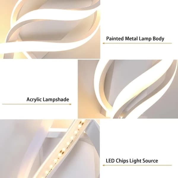 Modern spiral LED-vägglampa, inomhusbelysning och dekorationslampa i aluminium, lämplig för sovrum, korridorer och trappor