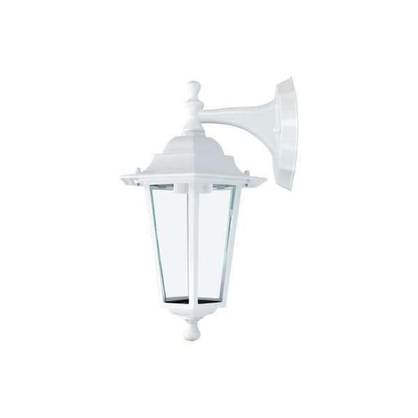 Vit vägglampa i aluminium och glas - GENERIQUE - Zurich Edm modell - IP44 E27 60W