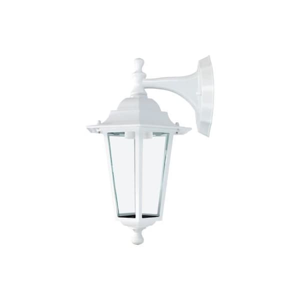 Vit vägglampa i aluminium och glas - GENERIQUE - Zurich Edm modell - IP44 E27 60W