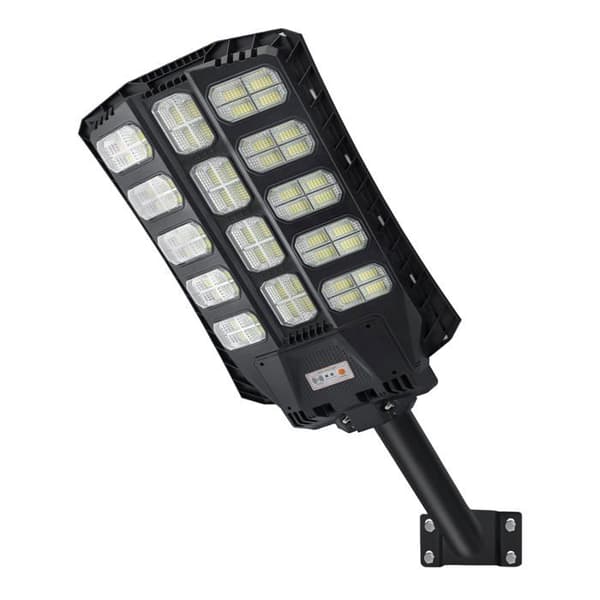 YUENFONG LED-solarlamp 500 W med fjärrkontroll för utomhusbruk, med rörelse detektor IP65 vattentät, Kallvit
