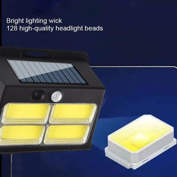 Solar Motion Sensor Væglamper, 3 tilstande, Vandtæt, Udendørs sikkerhedsbelysning