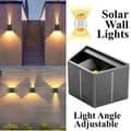 Pikkukuva 3 / 9: Moorle Solar ylös-alas seinävalaisimet, lämmin valkoinen, IP65 vedenpitävä, ulkoaidan sisustus