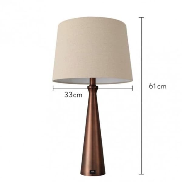 Bordslampa - FAB - PEARL - Beige - E27 - Metall