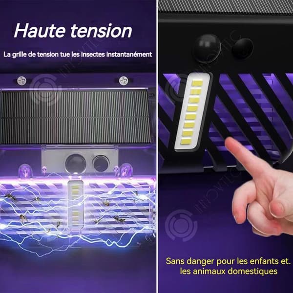 INN Lampa myggavvisande 1200mah solenergilampa för utomhusbruk för trädgård med rörelsedetektor myggavvisande