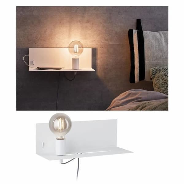 Vägglampa Paulmann Devara E27 - vit - 40W/230V Vit