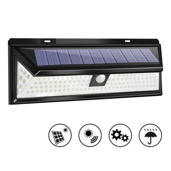 INN Solar Triple Wall Lamp LED Body Sensor Lamp Utomhusbelysning Garagelampa Uteplatslampa Villa Street Lights