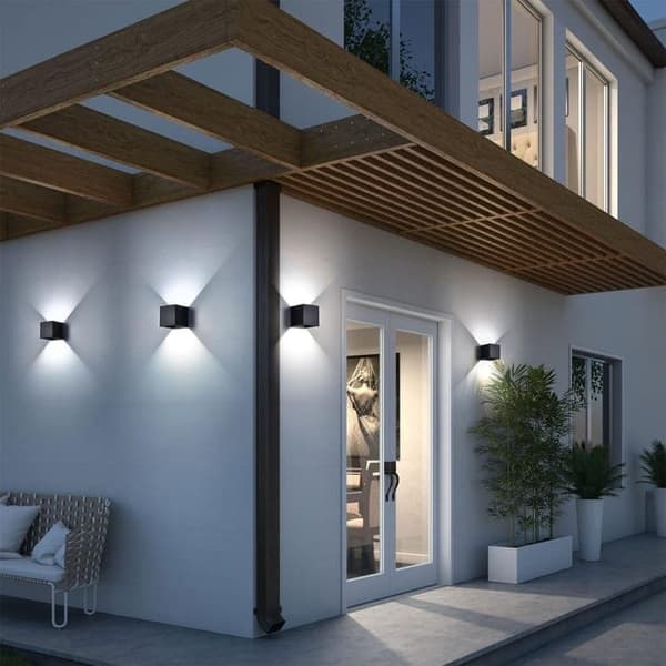 6W LED Vägglampa Utomhus IP65 - Vattentät, Justerbar Ljuskägla Inomhus vägglampa, Modern design