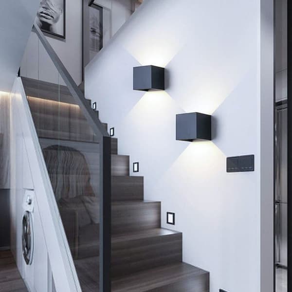 6W LED Vägglampa Utomhus IP65 - Vattentät, Justerbar Ljuskägla Inomhus vägglampa, Modern design