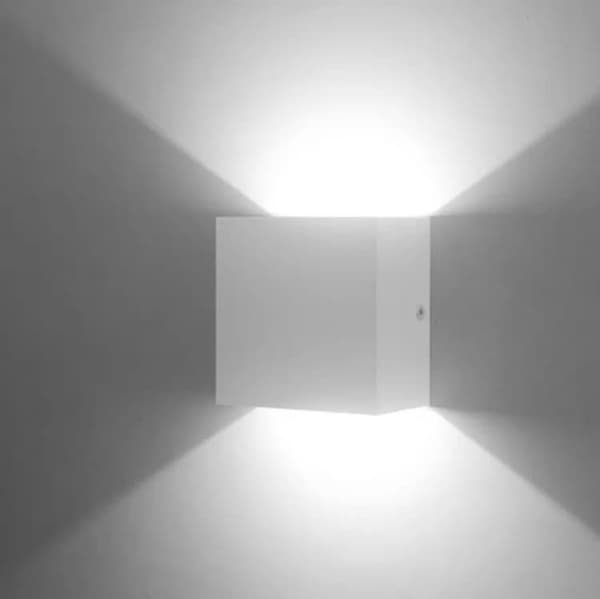6W LED Vägglampa Utomhus IP65 - Vattentät, Justerbar Ljuskägla Inomhus vägglampa, Modern design
