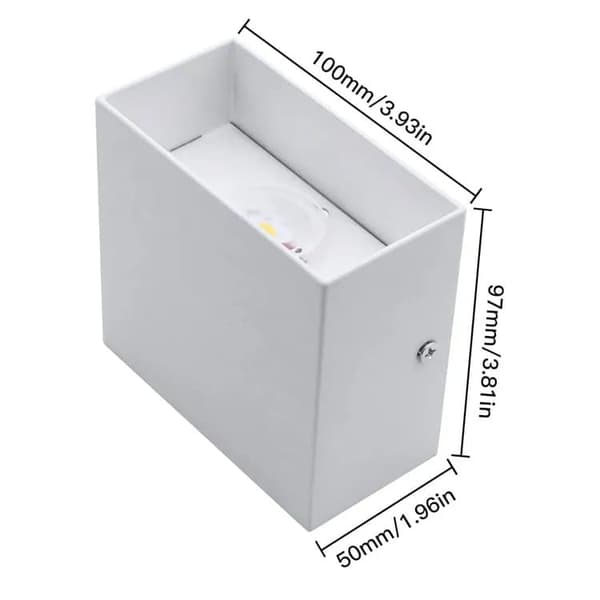 6W LED Vägglampa Utomhus IP65 - Vattentät, Justerbar Ljuskägla Inomhus vägglampa, Modern design