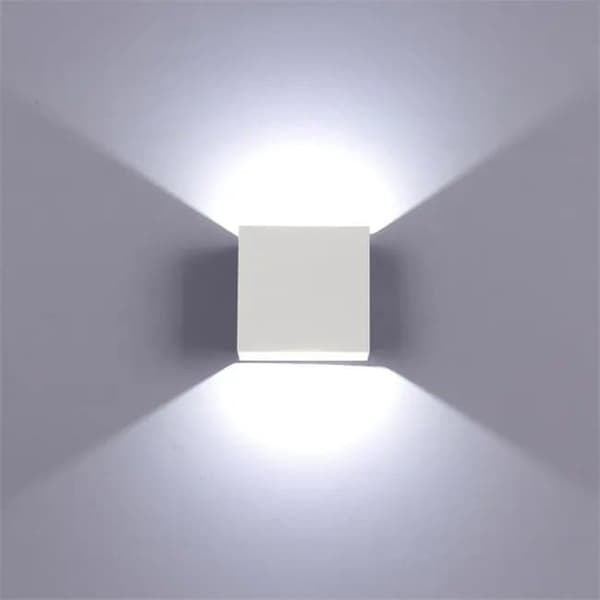6W LED Vägglampa Utomhus IP65 - Vattentät, Justerbar Ljuskägla Inomhus vägglampa, Modern design