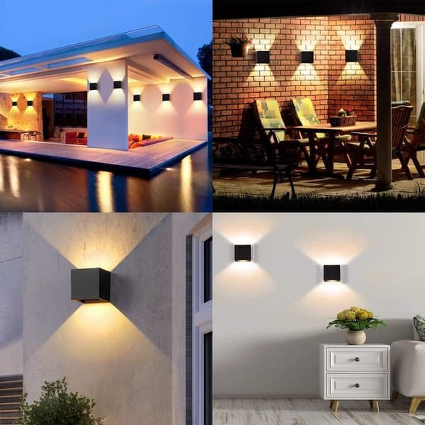 6W LED Vägglampa Utomhus IP65 - Vattentät, Justerbar Ljuskägla Inomhus vägglampa, Modern design