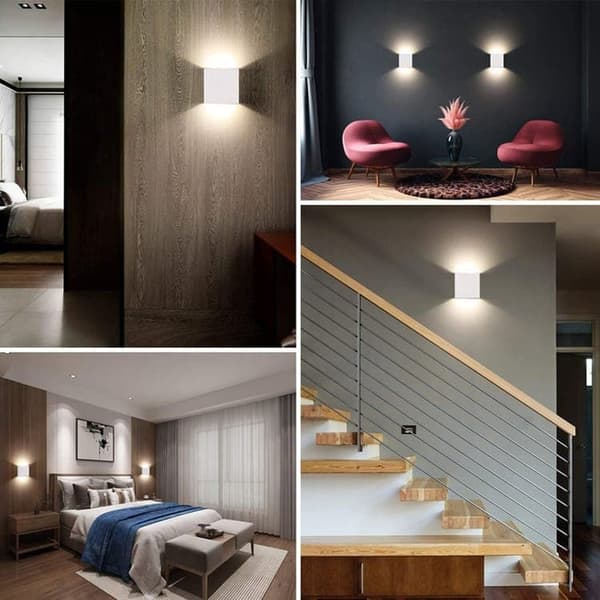 6W LED Vägglampa Utomhus IP65 - Vattentät, Justerbar Ljuskägla Inomhus vägglampa, Modern design