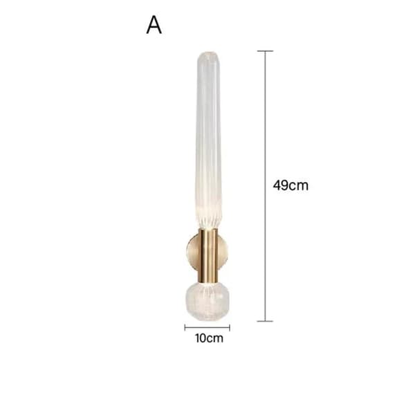 Moderne LED Væglamper, Messingfinish, Klare Glaslamper,A, Varm Hvid (2700-3500K)