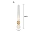 Miniatyrbillede 2 af 2: Moderne LED Væglamper, Messingfinish, Klare Glaslamper,A, Varm Hvid (2700-3500K)
