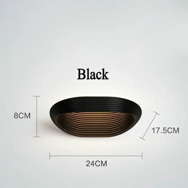 Væghængt LED-lampe, moderne minimalistisk design, justerbar knapkontakt,sort, 12W, Varm Hvid (2700-3500K)