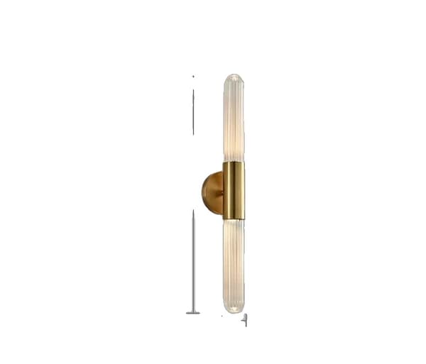 Moderna LED Vägglampor, Mässingsfinish, Klara Glaslampor,Kall vit(5500-7000K), C