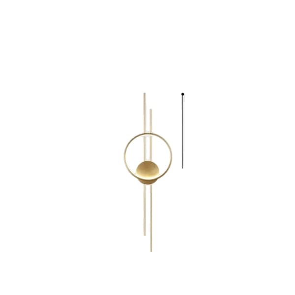 Nordisk stil LED-vägglampa, energieffektiv, kopparmaterial,guld-koppar 100cm, Trefärgad ljus