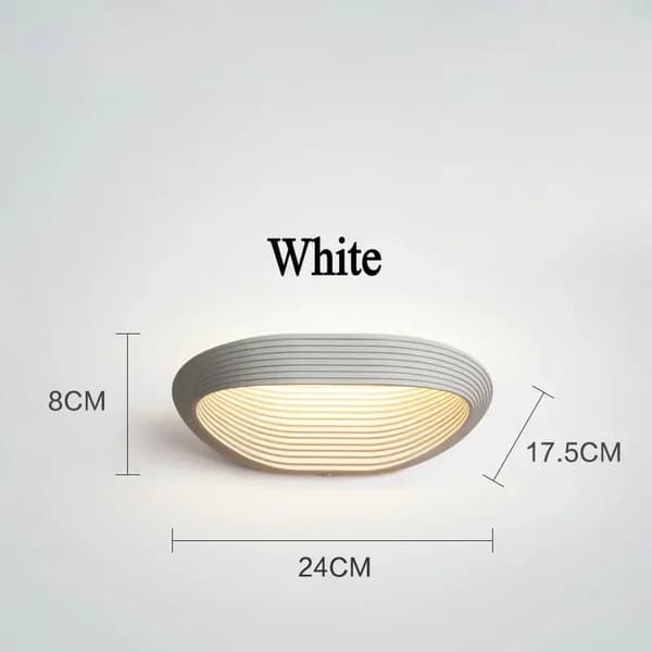 Väggmonterad LED-lampa, modern minimalistisk design, justerbar rattbrytare,VIT-a, 12W, Kallvit(5500-7000K)