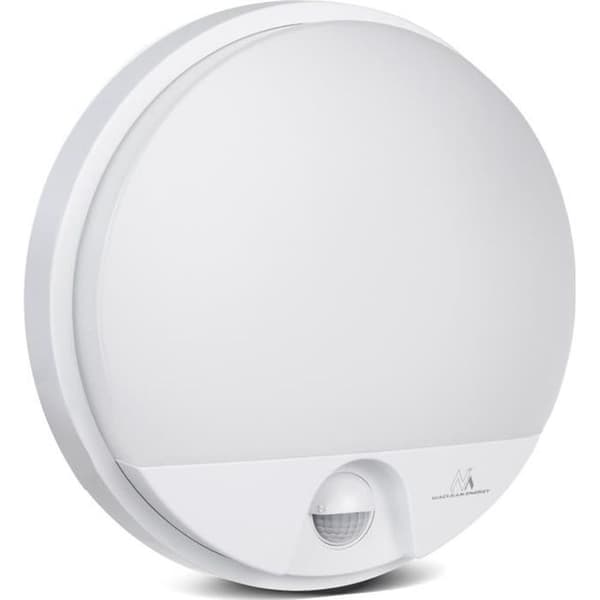 Maclean MCE291 LED-vägglampa med rörelsedetektor - Vit - Utomhus - IP54 - 15W - 4000K